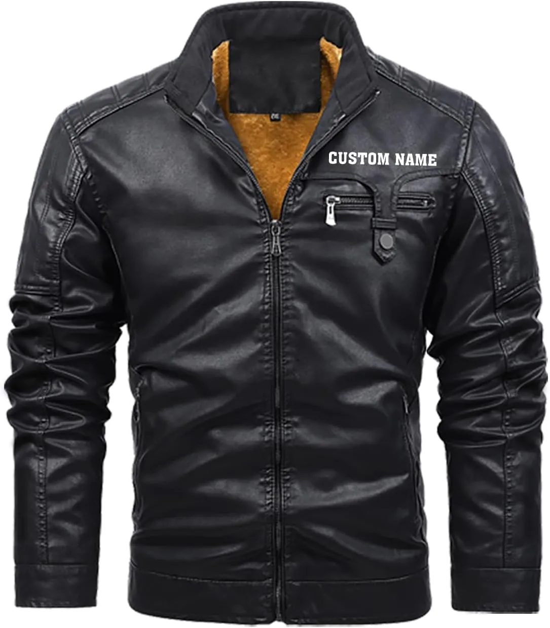 Let's Rock, Fast and Hard, Born to be Free, Music Skull Rocker, Motorcycle Custom Men PU Leather Vest Jacket