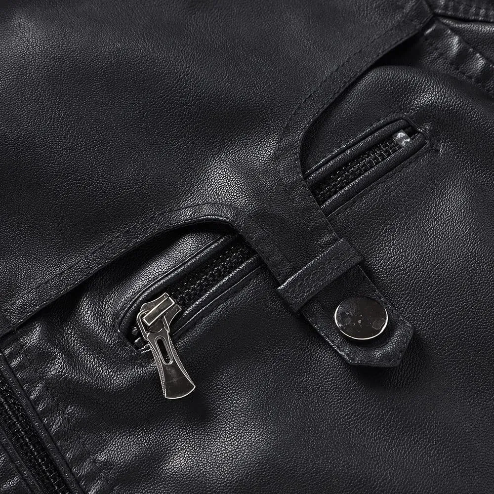 Let's Rock, Fast and Hard, Born to be Free, Music Skull Rocker, Motorcycle Custom Men PU Leather Vest Jacket