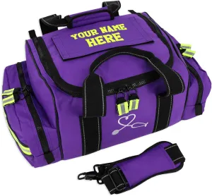 Lightning X Customizable Large EMT Medic First Responder EMS Trauma Jump Bag w/Embroidered Name - PURPLE