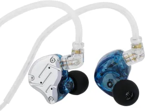 Linsoul KZ ZS10 Pro, 4BA 1DD 5 Driver in Ear Monitor, HiFi Wired Earbuds, Gaming Earbuds, Hybrid IEM Earphones with Stainless Steel Faceplate, Detachable Cable for Musician(Without Mic, Blue)