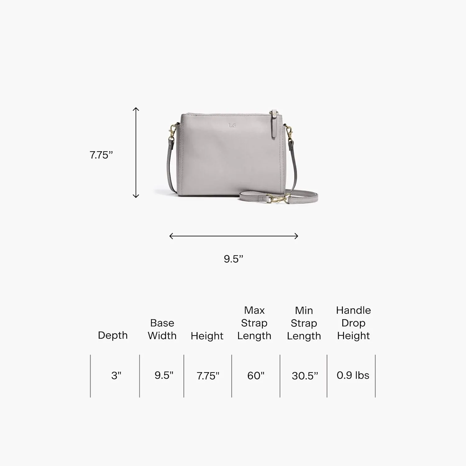Lo & Sons The Pearl Crossbody Bag - Premium Saffiano Leather Bag with Convertible Strap | Lightweight Textured Leather