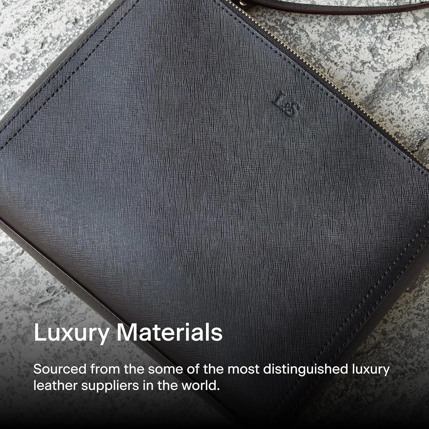 Lo & Sons The Pearl Crossbody Bag - Premium Saffiano Leather Bag with Convertible Strap | Lightweight Textured Leather