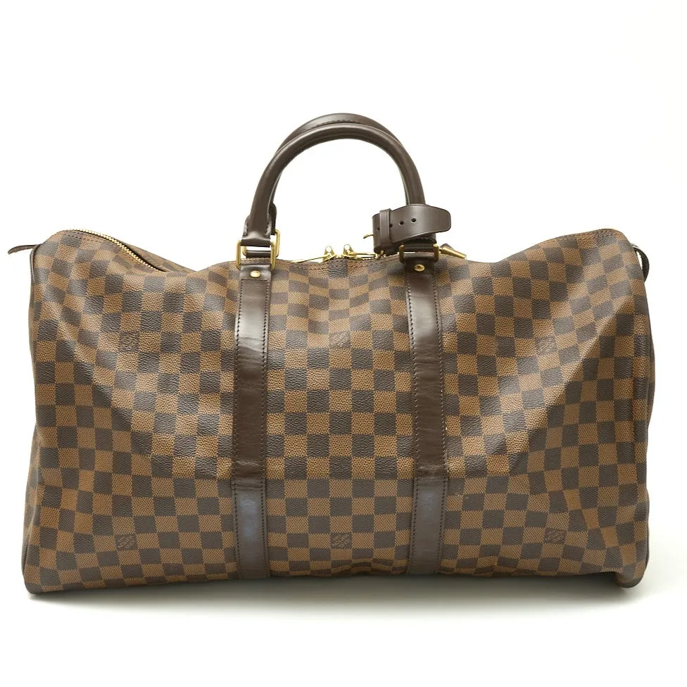 Louis Vuitton Damier Ebene Keepall 50 Travel Bag