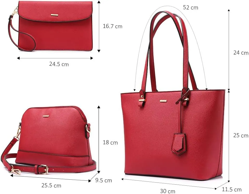 LOVEVOOK Handbags for Women Shoulder Bags Tote Satchel Hobo 3pcs Purse Set