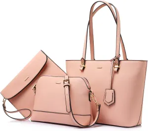 LOVEVOOK Handbags for Women Shoulder Bags Tote Satchel Hobo 3pcs Purse Set