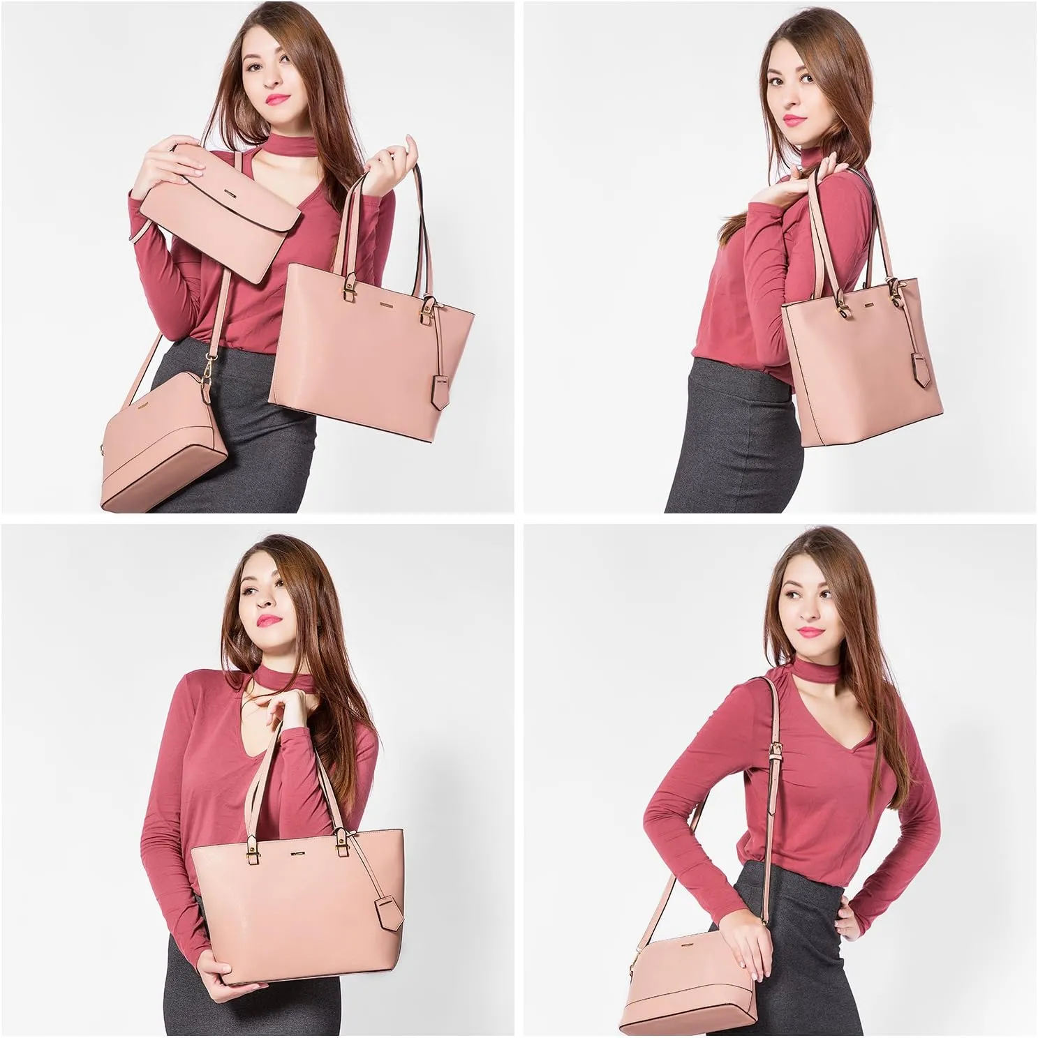 LOVEVOOK Handbags for Women Shoulder Bags Tote Satchel Hobo 3pcs Purse Set