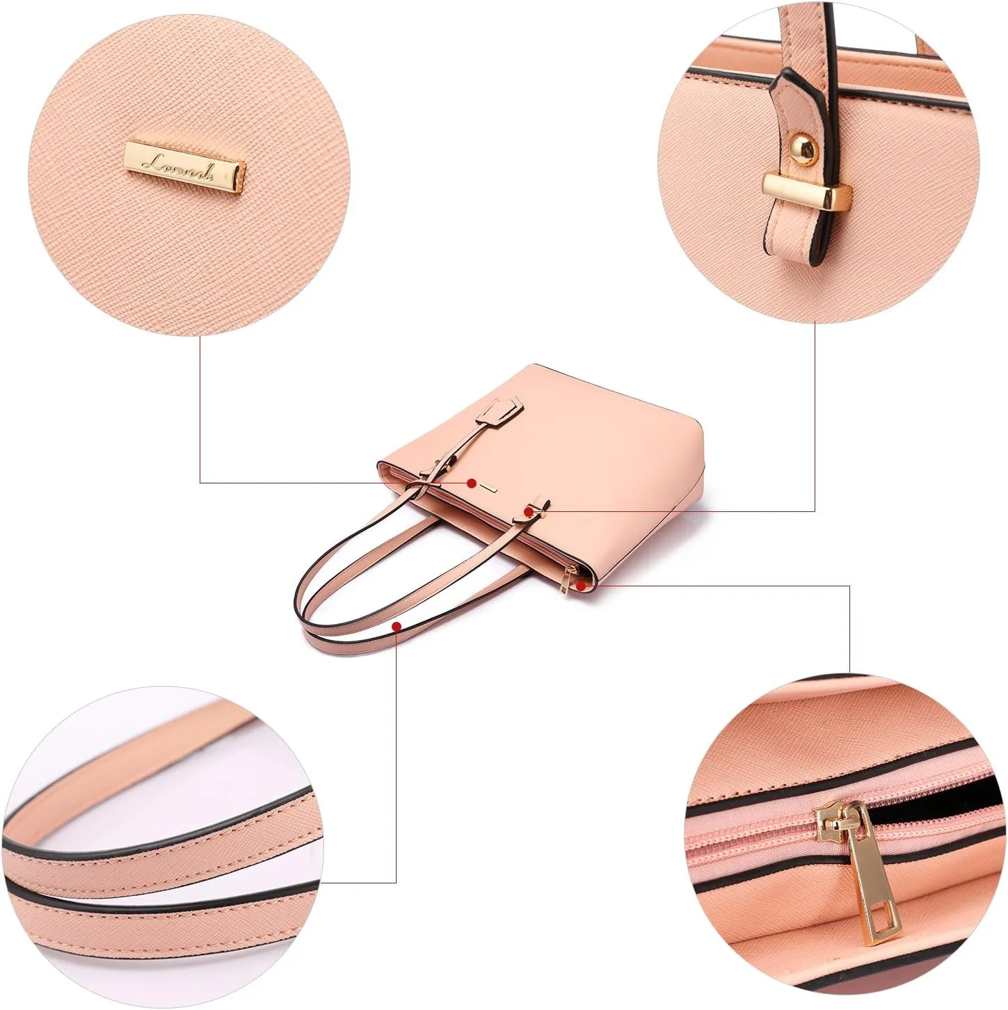 LOVEVOOK Handbags for Women Shoulder Bags Tote Satchel Hobo 3pcs Purse Set
