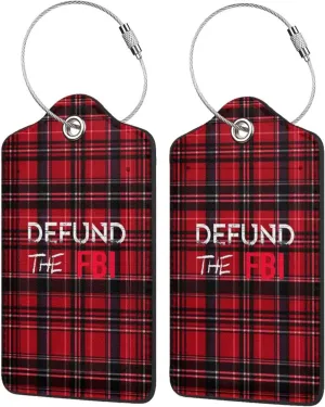 Luggage Tag Abolish Defund The FBI Pu Leather Identifiers Id Tag Bag Suitcase Labels