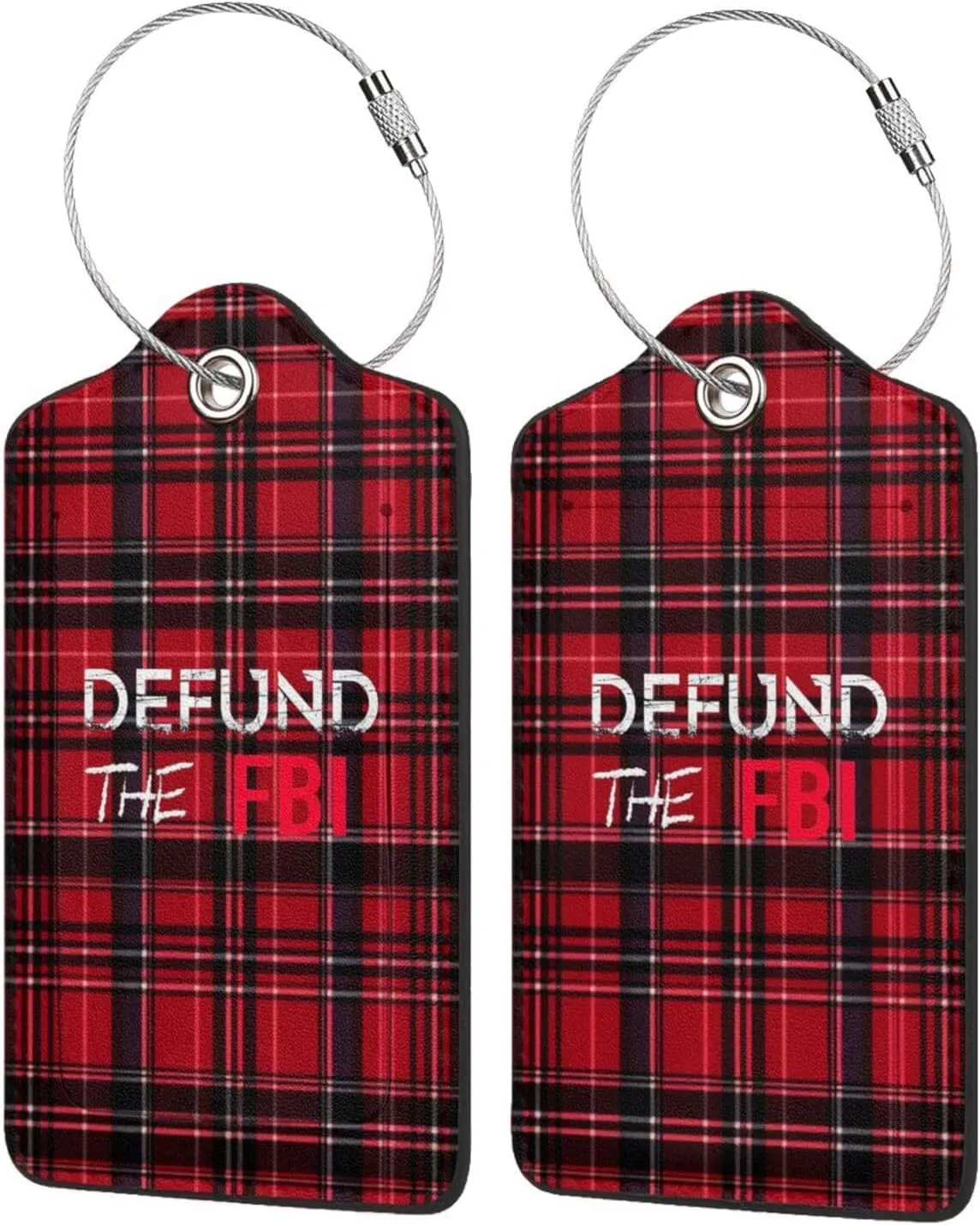 Luggage Tag Abolish Defund The FBI Pu Leather Identifiers Id Tag Bag Suitcase Labels