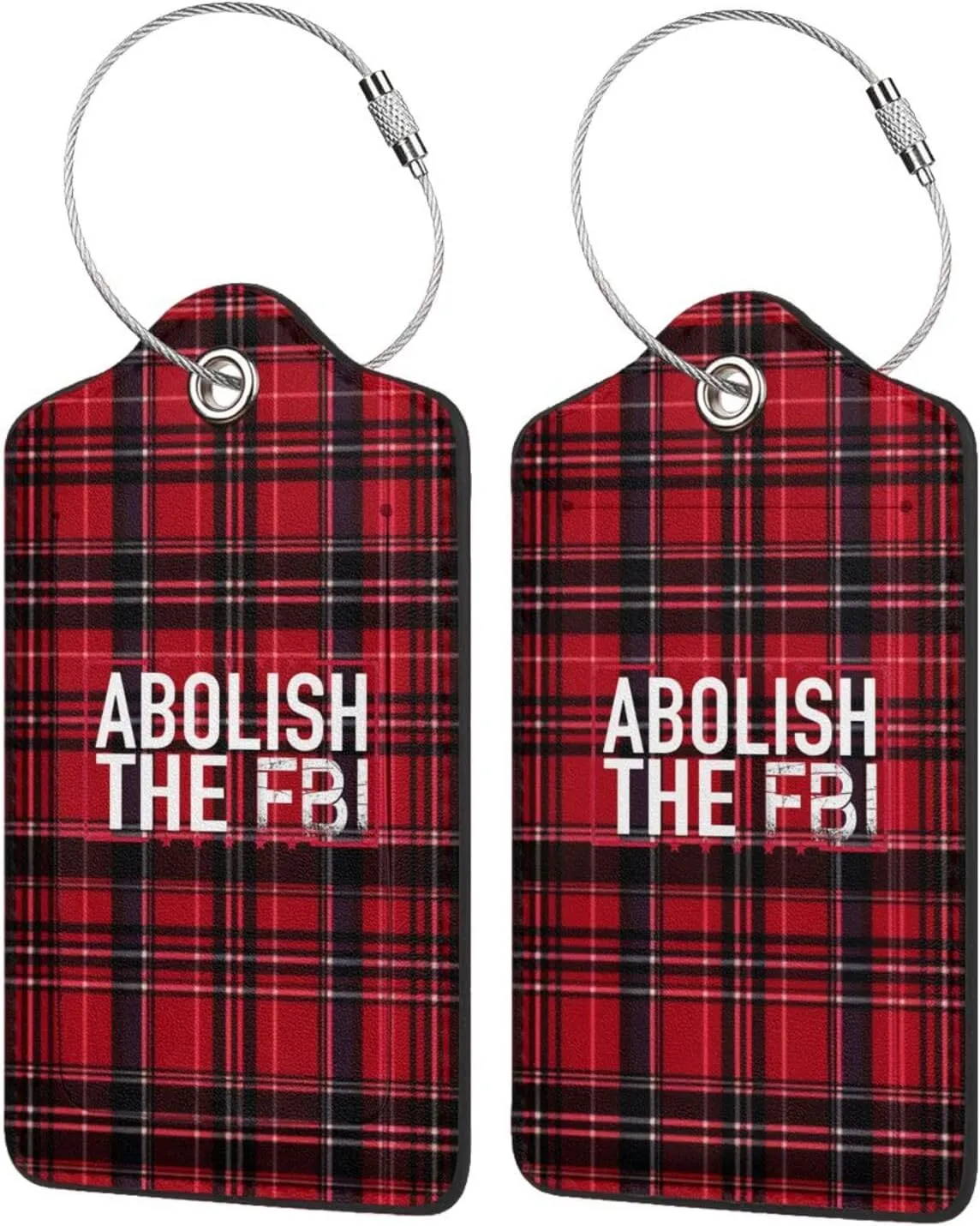 Luggage Tag Abolish Defund The FBI Pu Leather Identifiers Id Tag Bag Suitcase Labels