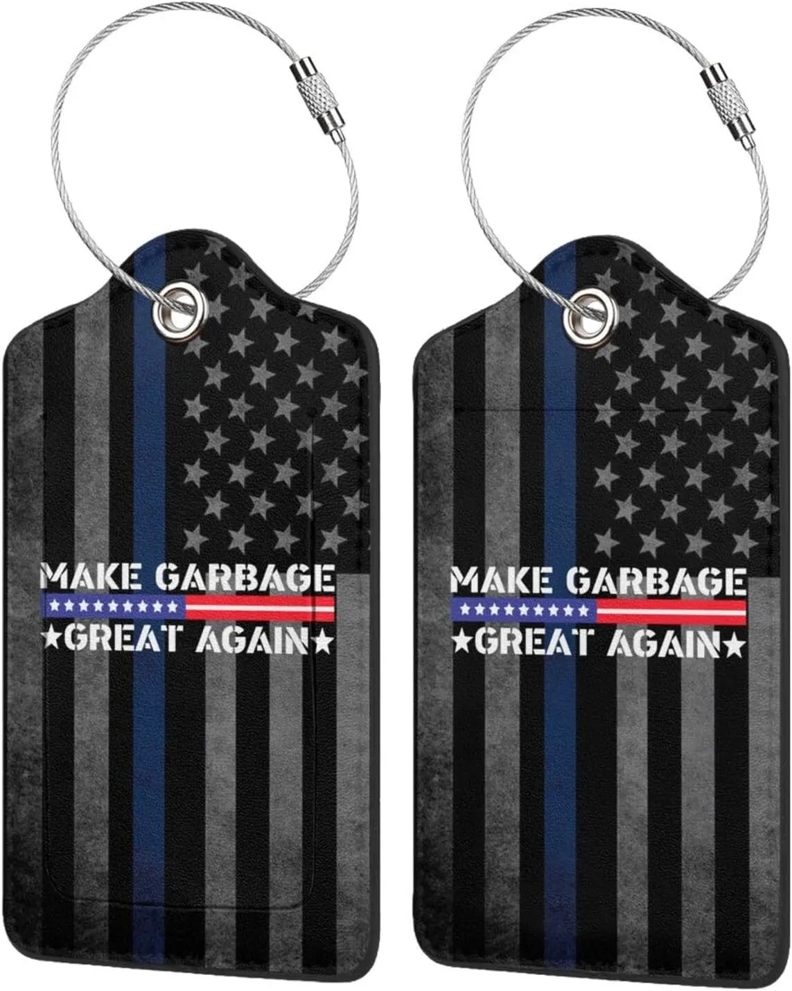 Luggage Tag Make Garbage Great Again Pu Leather Identifiers Id Tag Bag Suitcase Labels