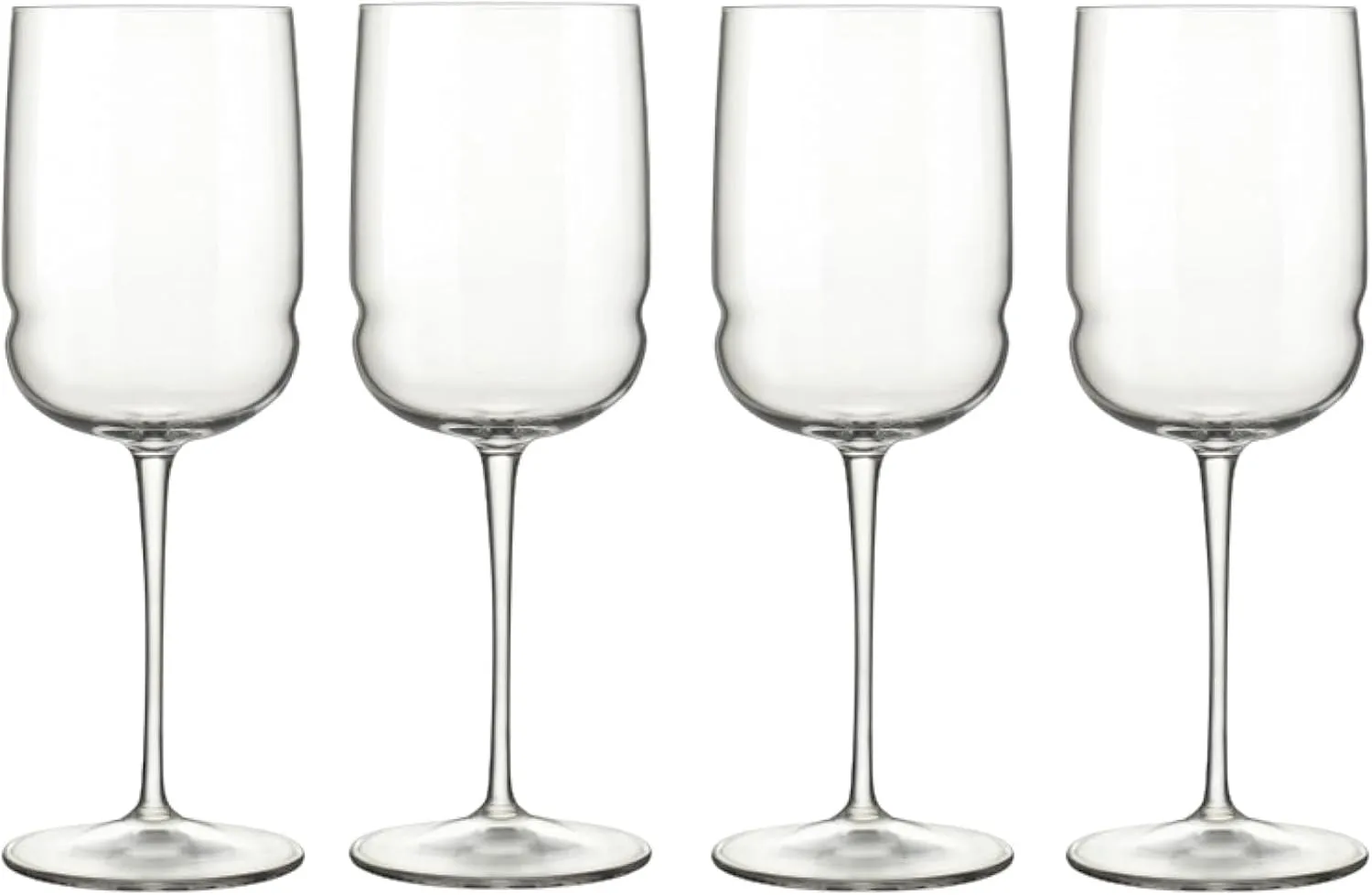 Luigi Bormioli Grandioso - 12.5 Oz. Sauvignon/Riesling Wine Glasses, Set of 4 - Titanium Reinforced Stem, Made of SON-hyx Crystal - Sinuous Design White Wine Glass - Made in Italy, Dishwasher Safe