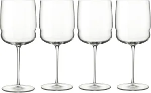 Luigi Bormioli Grandioso - 22 Oz. Cabernet/Merlot Wine Glasses, Set of 4 - Titanium Reinforced Stem, Made of SON-hyx Crystal - Sinuous Design Red Wine Glass - Made in Italy, Dishwasher Safe
