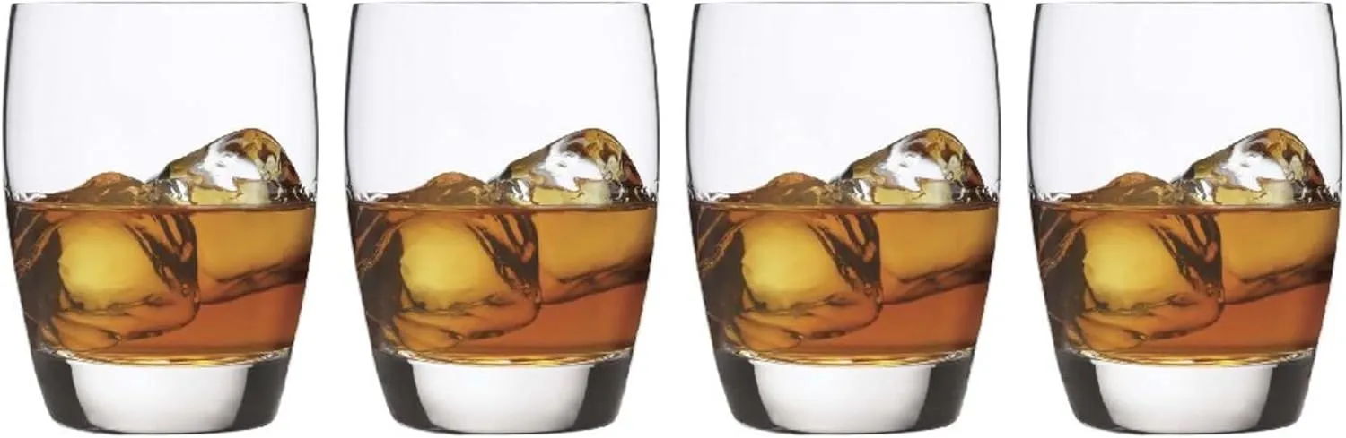 Luigi Bormioli Michelangelo 15.75 oz Double Old Fashion Glasses - Classic Design Ideal for Cocktails, Modern Durability - Fine Laser-Cut Rims, Dishwasher Safe, Made in Italy (Set of 4)