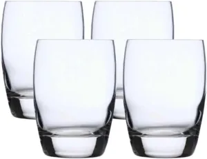 Luigi Bormioli Michelangelo 9 oz Whisky Glasses - Refined Drinking Experience - Fine Laser-Cut Rims, Ideal for Cocktails, Whikey, Shots, More - Dishwasher Safe, Made in Italy (Set of 4)