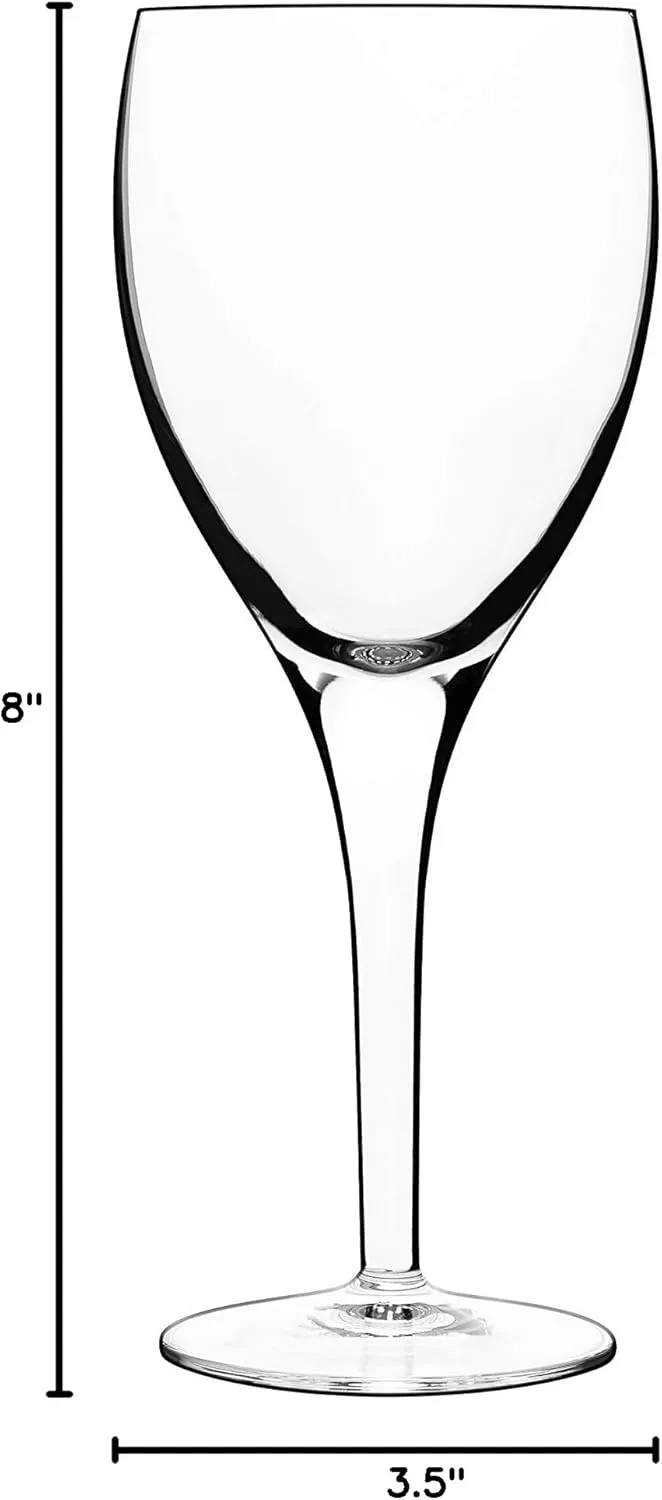 Luigi Bormioli Michelangelo Masterpiece 11.5 oz Red Wine Glasses - Sparkx Ultra-Clear Crystal Glass, Durable Titanium Reinforced Stems - Fine Laser-Cut Rims - Dishwasher Safe (Set of 4)