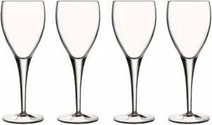 Luigi Bormioli Michelangelo Masterpiece 11.5 oz Red Wine Glasses - Sparkx Ultra-Clear Crystal Glass, Durable Titanium Reinforced Stems - Fine Laser-Cut Rims - Dishwasher Safe (Set of 4)