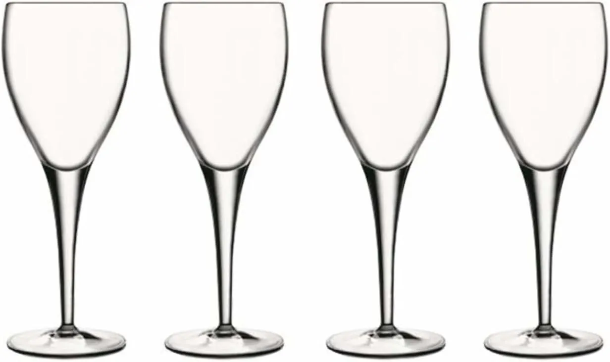 Luigi Bormioli Michelangelo Masterpiece 11.5 oz Red Wine Glasses - Sparkx Ultra-Clear Crystal Glass, Durable Titanium Reinforced Stems - Fine Laser-Cut Rims - Dishwasher Safe (Set of 4)