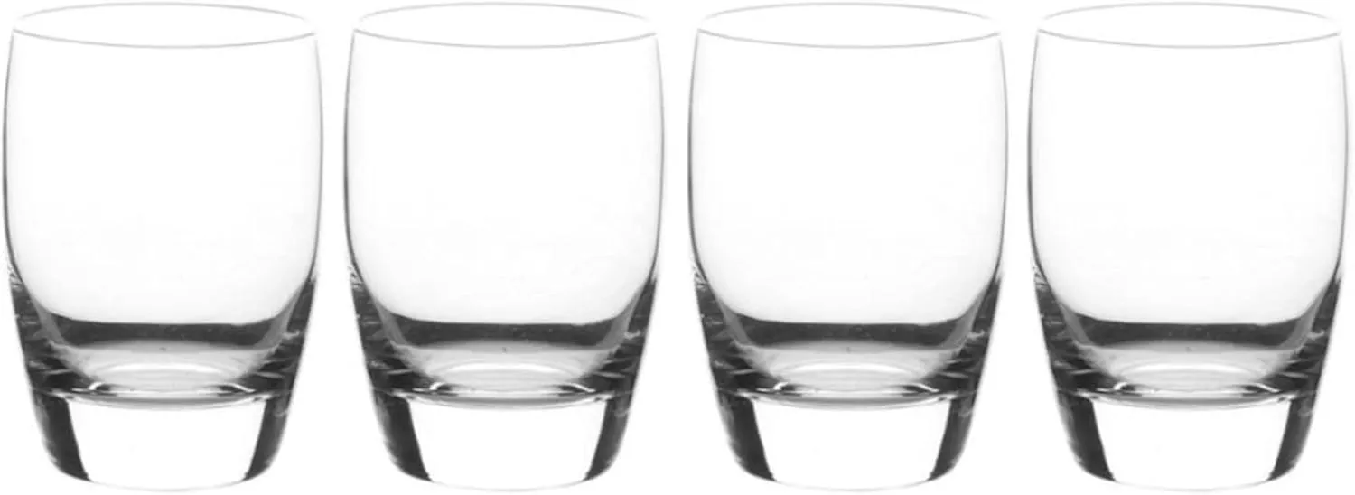 Luigi Bormioli Michelangelo Masterpiece 12 oz Double Old Fashioned Glasses - Fine Laser-Cut Rims - Classic, Sophisticated Design, Ideal for Cocktails, Dishwasher Safe, Made in Italy (Set of 4)