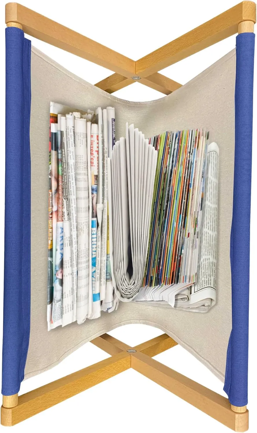 Lunarable Island Magazine and Book Holder, Island at Seychelles Coconut Journey Jungle Rocky Coast Waves Surface Print, Floor Rack Accent Living Room Office and School, 22" x 19", Blue Caramel Green