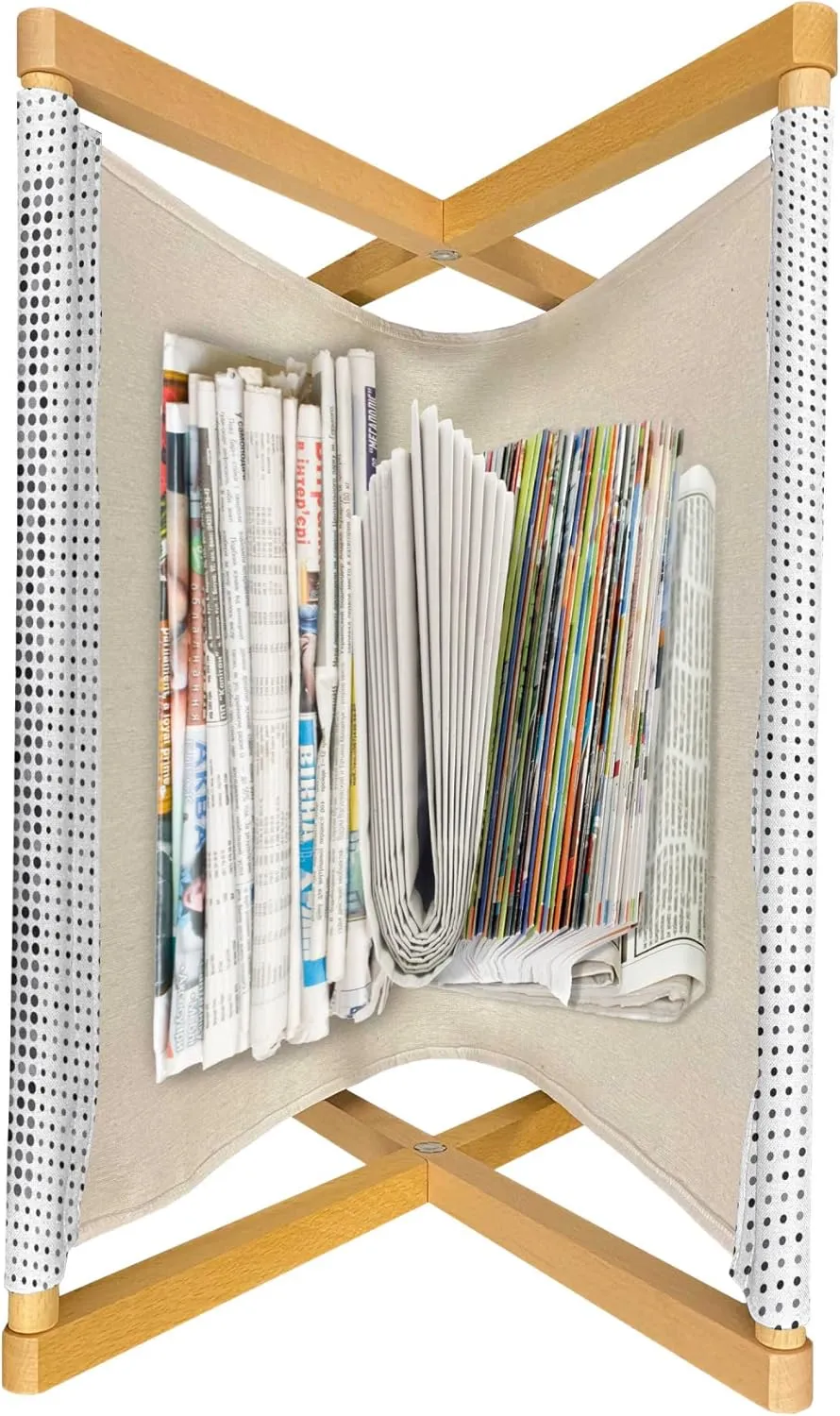 Lunarable Modern Art Magazine and Book Holder, Digital Futuristic Pixel Tech-Art with Dots Spots Artificial Abstract Pattern, Floor Rack Accent Living Room Office and School, 22" x 19", Grey Black