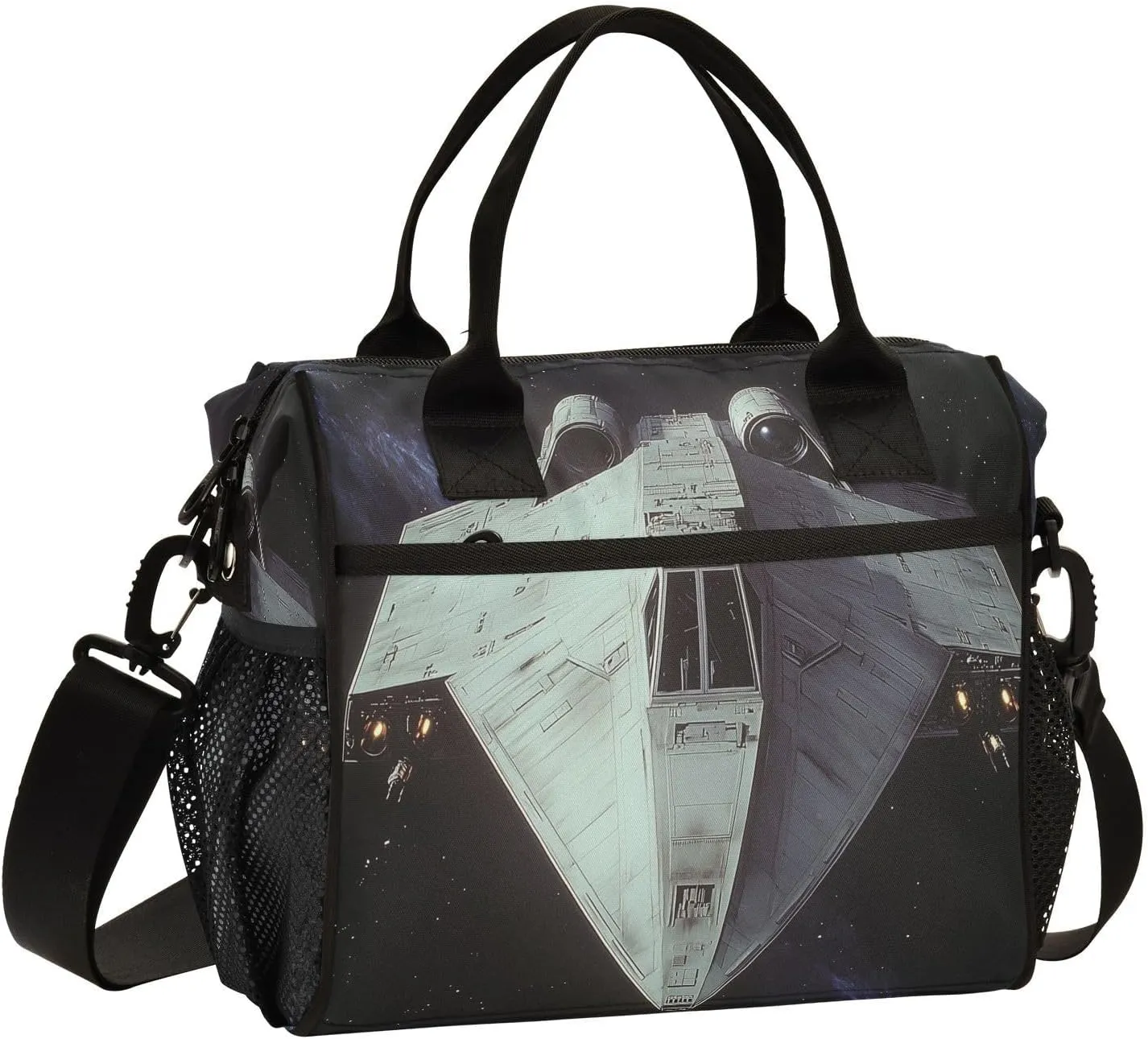 Lunch Bag Old White Spacecraft Women Men Adult Reusable Leakproof Large Spacious Cooler Tote Insulated Lunch Box for Work Office Travel Picnic, Medium