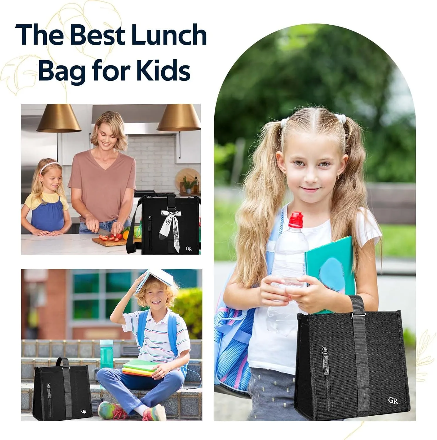 Lunch Box Bag Women - Insulated Foldable Leakproof Lightweight Reusable Cooler for Girls Kids for School Work Travel Picnic Gifts for Women