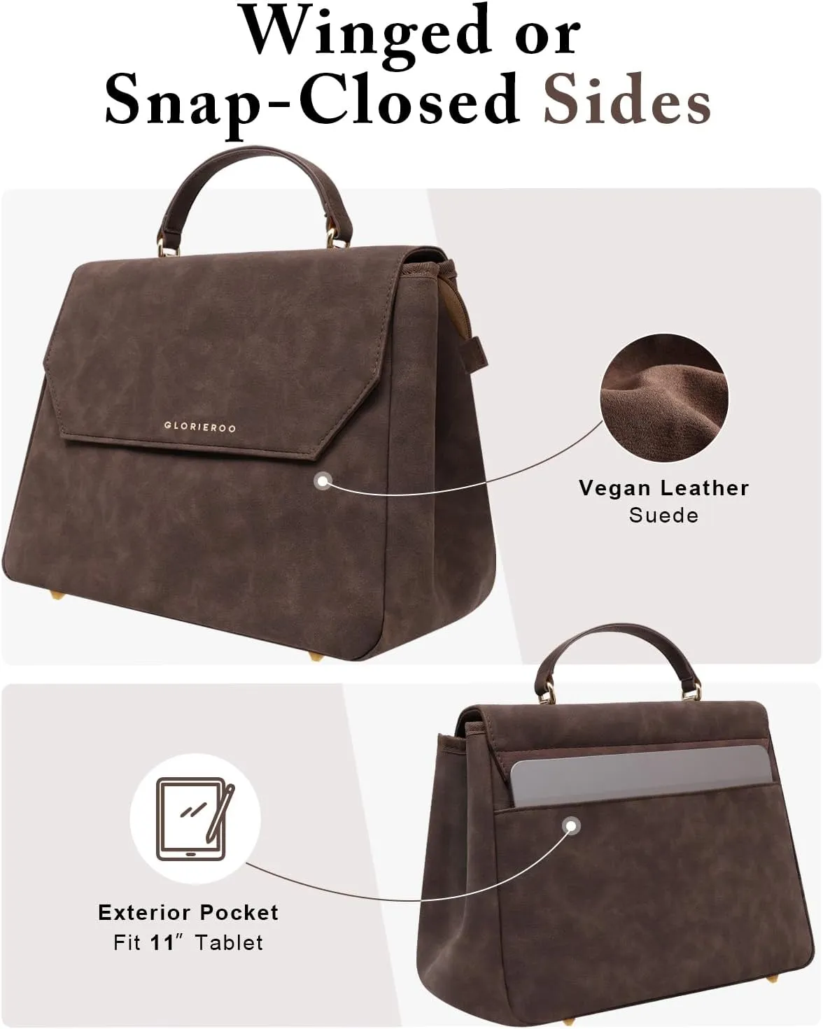 Luxury Lunch Bag Women - Adult Fashion Stylish Vegan Leather Insulated Leakproof Lunch Box with Removable Strap for Work - Teacher Mothers Day Christmas Gifts for Women