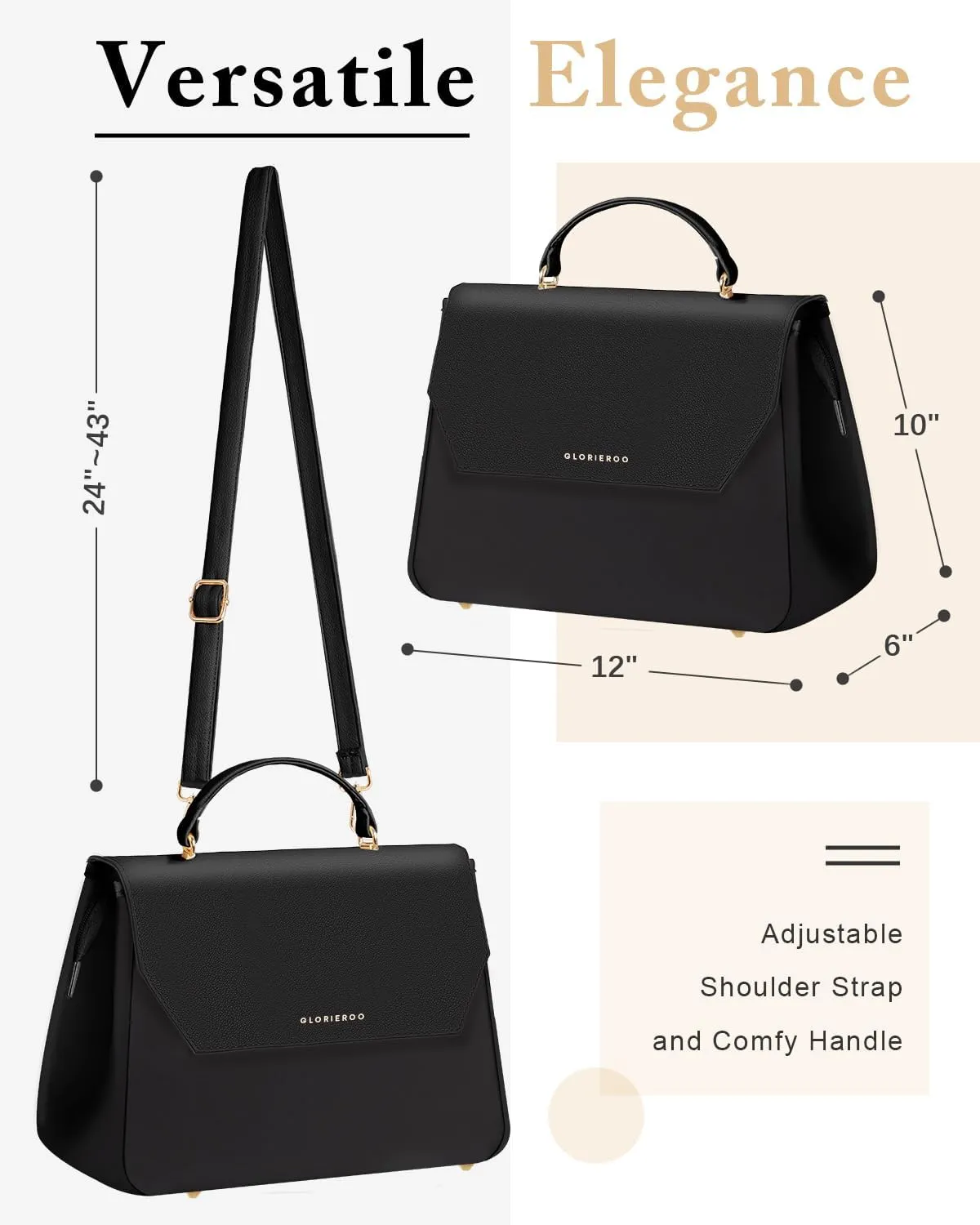 Luxury Lunch Bag Women - Adult Fashion Stylish Vegan Leather Insulated Leakproof Lunch Box with Removable Strap for Work - Teacher Mothers Day Christmas Gifts for Women