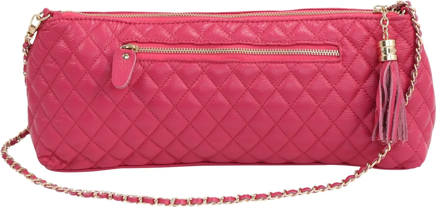 Luxury Wine Tote Travel Bag/Genuine Leather/Insulated Wine Bag Cross Body Carrier/Insulated Lining with Easy to Carry Shoulder Strap/Corkscrew Included/Great Gift (Pink)