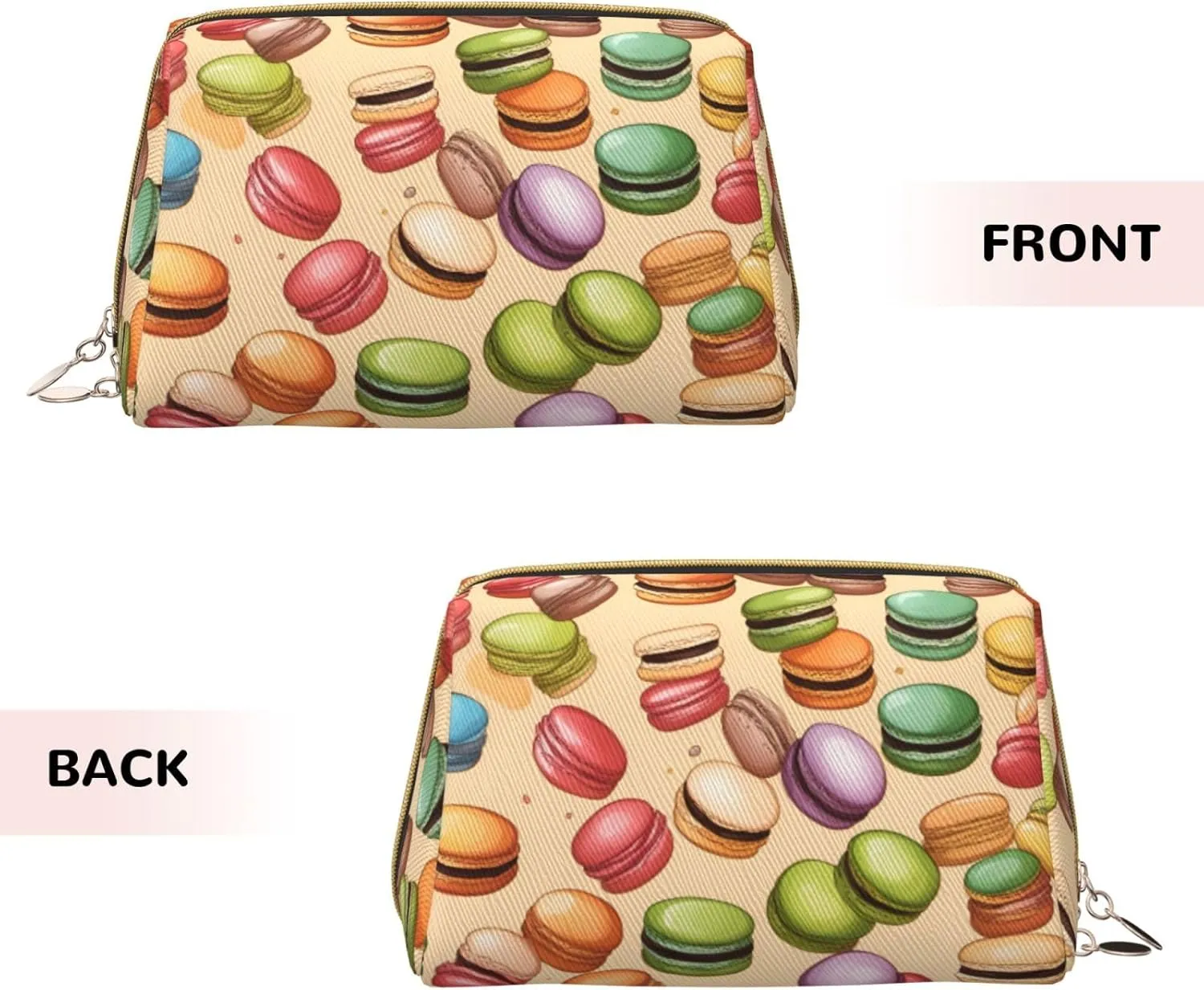 Macaron Biscuit Flavored Toiletry Pouch, Travel-Friendly Makeup Organizer For Makeup Brushes, Lipsticks