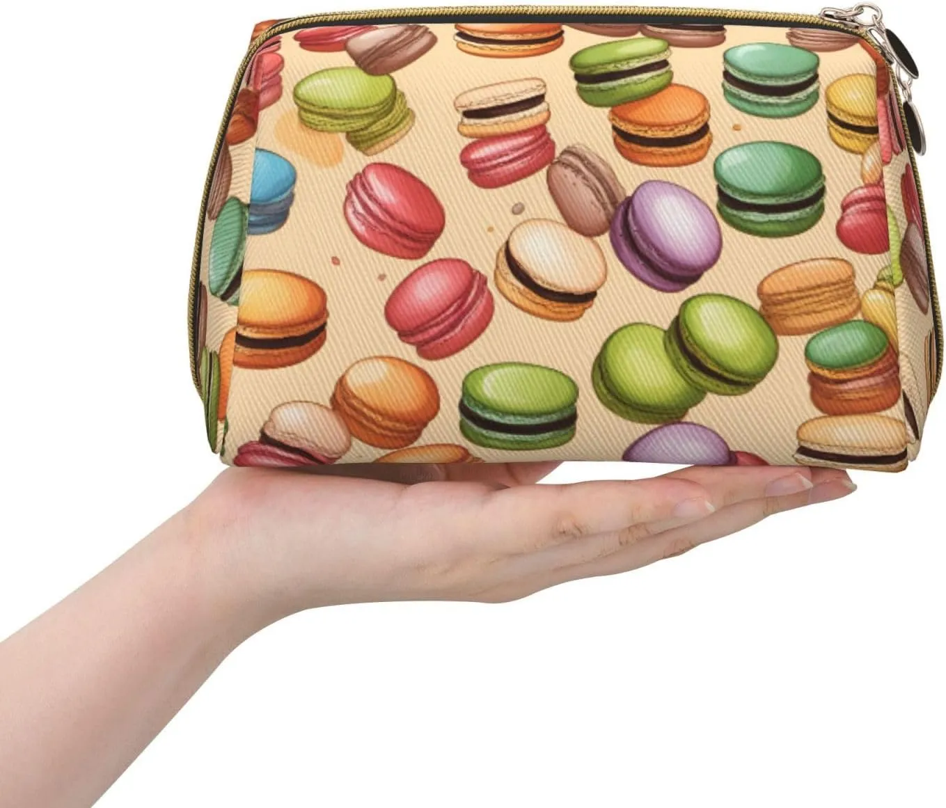 Macaron Biscuit Flavored Toiletry Pouch, Travel-Friendly Makeup Organizer For Makeup Brushes, Lipsticks