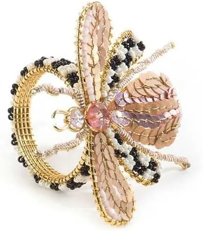 MACKENZIE-CHILDS Napkin Ring, Decorative Napkin-Holder Ring for Cloth Napkins, Queen Bee