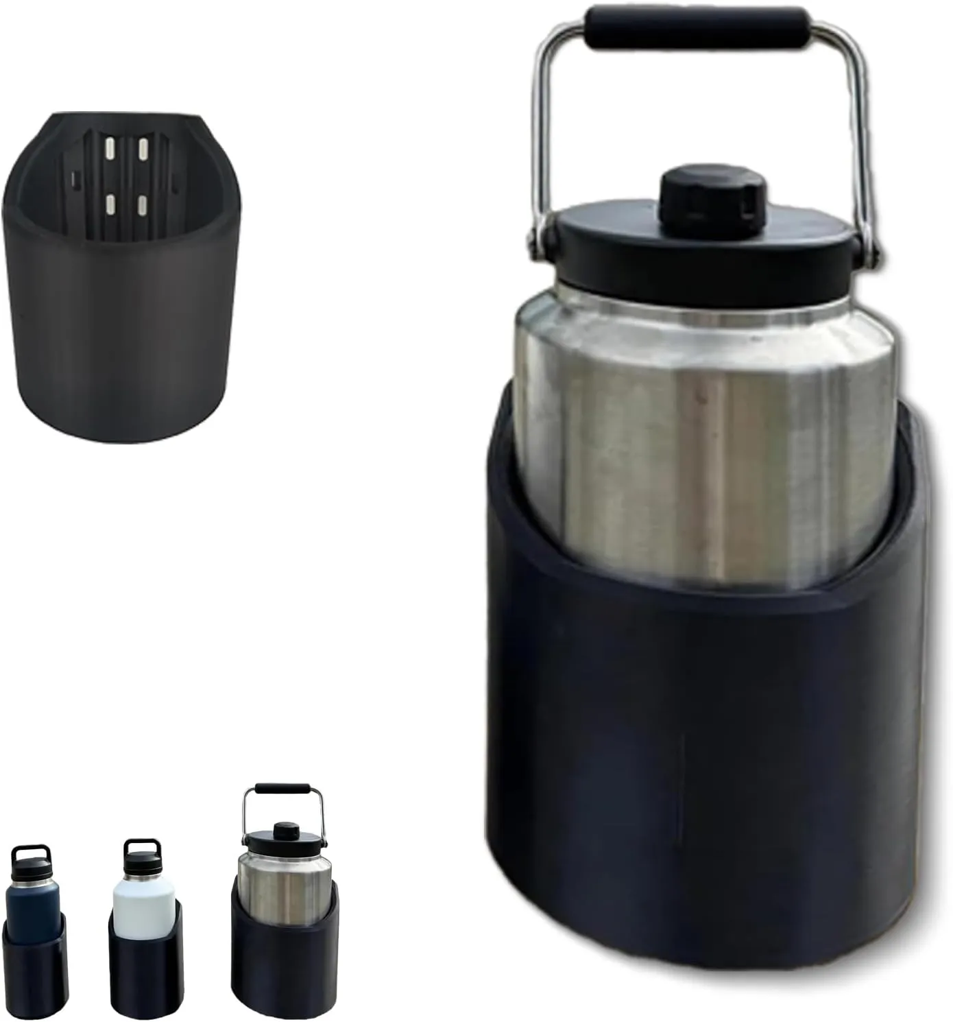Magnetic Bottle Mounts for 46, 50, 64 oz, Portable Water Bottle Storage Rack, Heavy Duty Magnetic Cup Holder, for Golf Cart, Lawnmower, Tractor, Truck, Bus (64OZ)