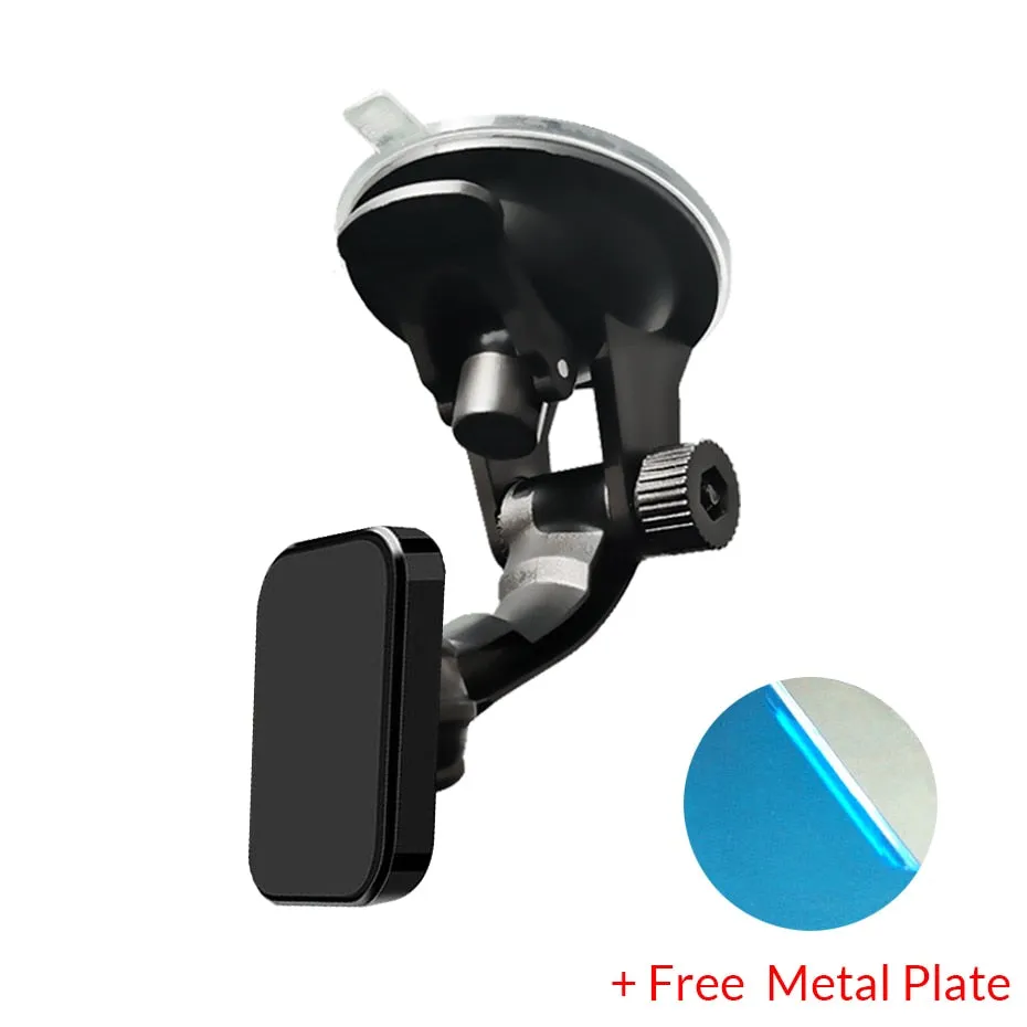 Magnetic Car Phone Holder Windshield Sucker Stand 360 Degree Mobile Cell Magnet Mount Support For iPhone Xiaomi Samsung Huawei