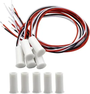 Magnetic Reed Switch RC-35 NC/NO Recessed Wired Door Window Alarm, Magneti Door Switch, Contact Sensor, for Home Security and Burglar Alarm Systems,(5 Sets)