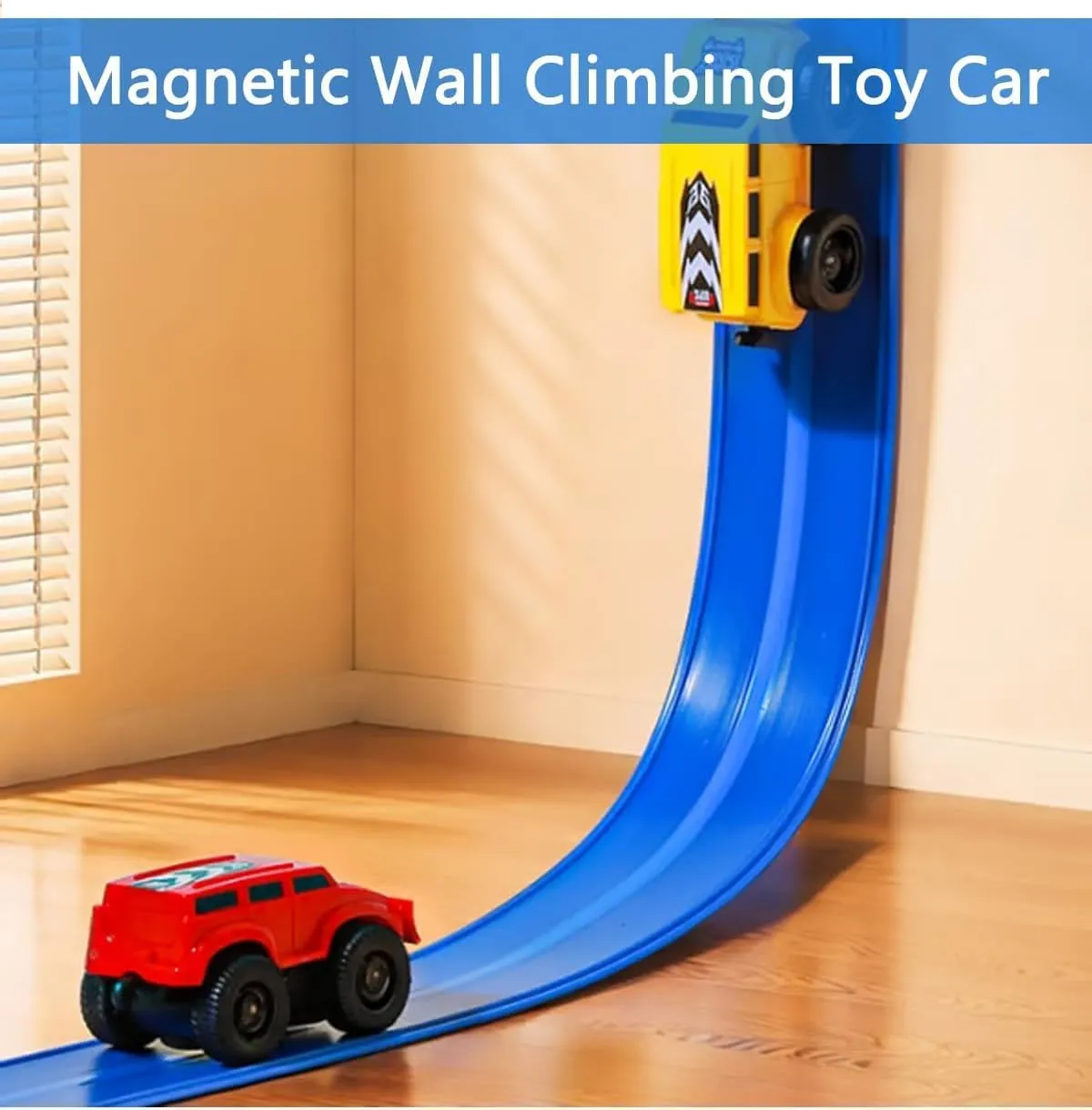 Magnetic Wall Climbing Toy Car, Anowadays Wall Climbing Car, Cars That Drive on Walls and Ceiling, Magnetic Levitation Inertia Climbing Wall Toy Car (3Pcs Mix)