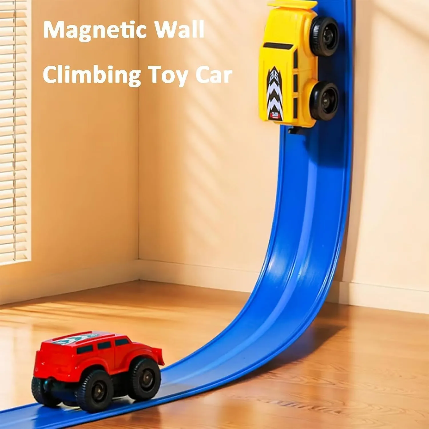 Magnetic Wall Climbing Toy Car, Wall Climbing Car, Pull-Back Inertial Climbing Toys Car, Educational Decompression Cars (3PCS Mix Color)