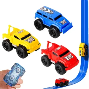 Magnetic Wall Climbing Toy Car,Emboadlie Magnetic Levitation Car That Drives on The Wall and Ceiling,Educational Decompression Anti-Gravitys Inertial Cars,Pull-Back Racer with Track(3*Car)