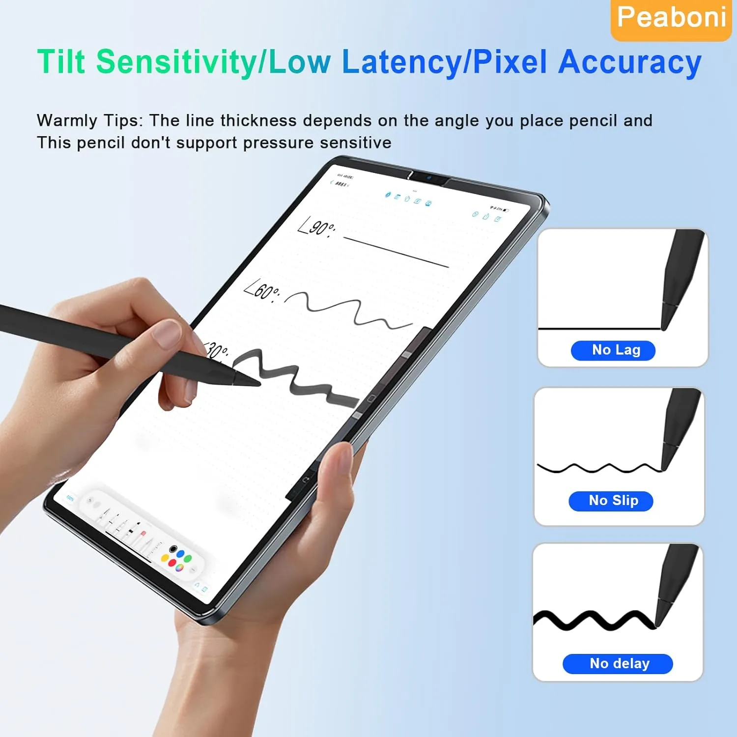 Magnetic Wireless Charging Pencil 2nd Generation for iPad 2018-2023 Model Compatible with Apple iPad Pro11 in 1/2/3/4,iPad Pro 12.9 in 3/4/5/6,iPad Air 3/4/5,iPad Mini 5/6,iPad 6/7/8/9/10 Black