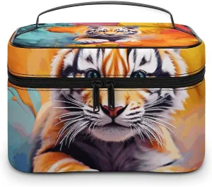 Makeup Bag Travel Cosmetic Bag for Women Color Animation Makeup Pouch for Purse Large Makeup Organizer Case Receiving Bag