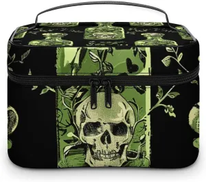 Makeup Bag Travel Cosmetic Bag for Women Poison Bottle Pattern Makeup Pouch for Purse Large Makeup Organizer Case Receiving Bag