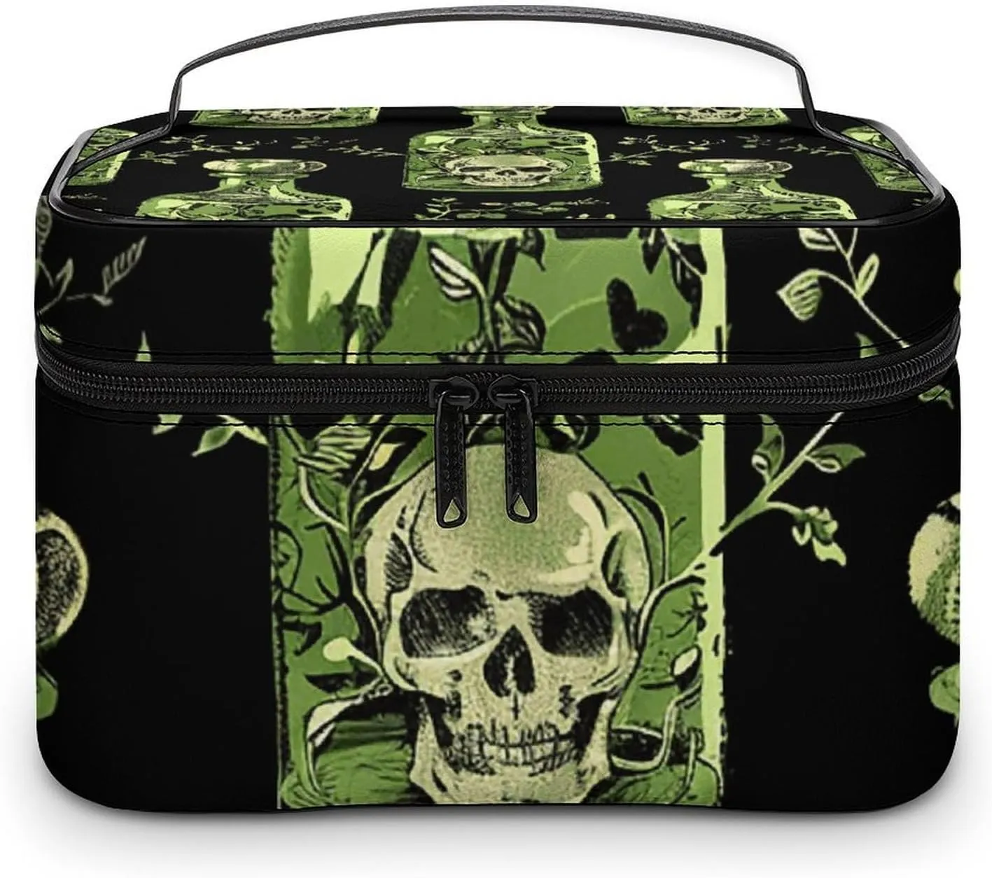 Makeup Bag Travel Cosmetic Bag for Women Poison Bottle Pattern Makeup Pouch for Purse Large Makeup Organizer Case Receiving Bag
