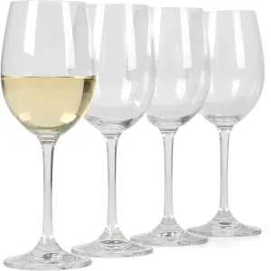 Martha Stewart Vivica 14 OZ Stemmed 4 Pack White Wine Glass Set