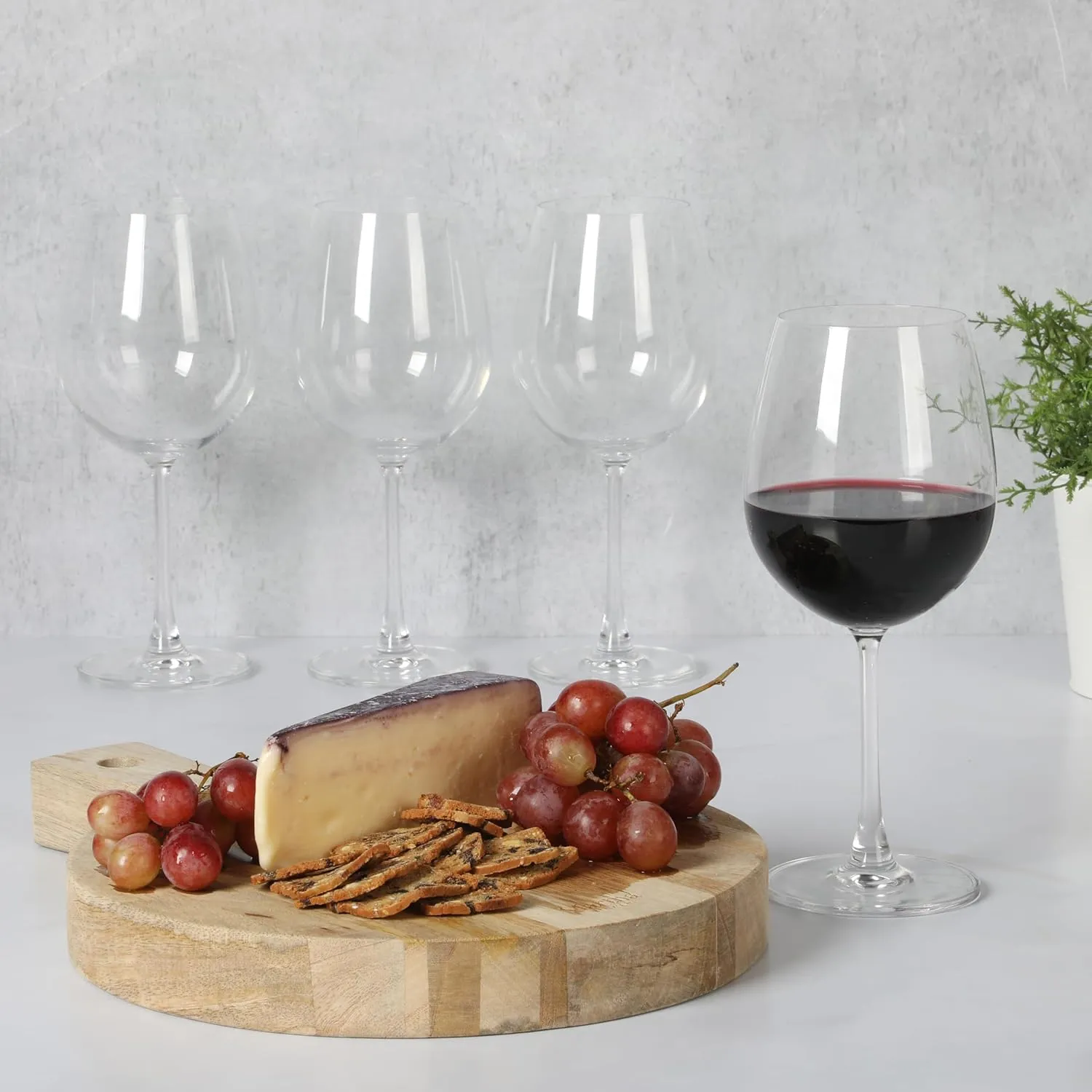 Martha Stewart Vivica 20 OZ Stemmed 4 Pack Red Wine Glass Set