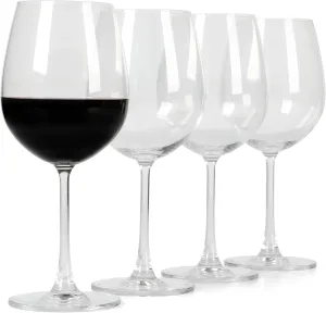 Martha Stewart Vivica 20 OZ Stemmed 4 Pack Red Wine Glass Set