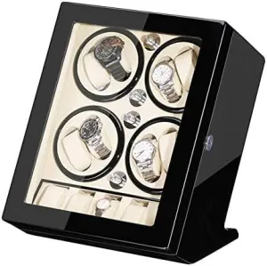 Mechanical Watch Shaker Automatic Watch Winder Box for Winding 8 Watches   5 Storage Piano Paint Exterior Quiet Motor Fit Lady Man Watches (Color : Bl