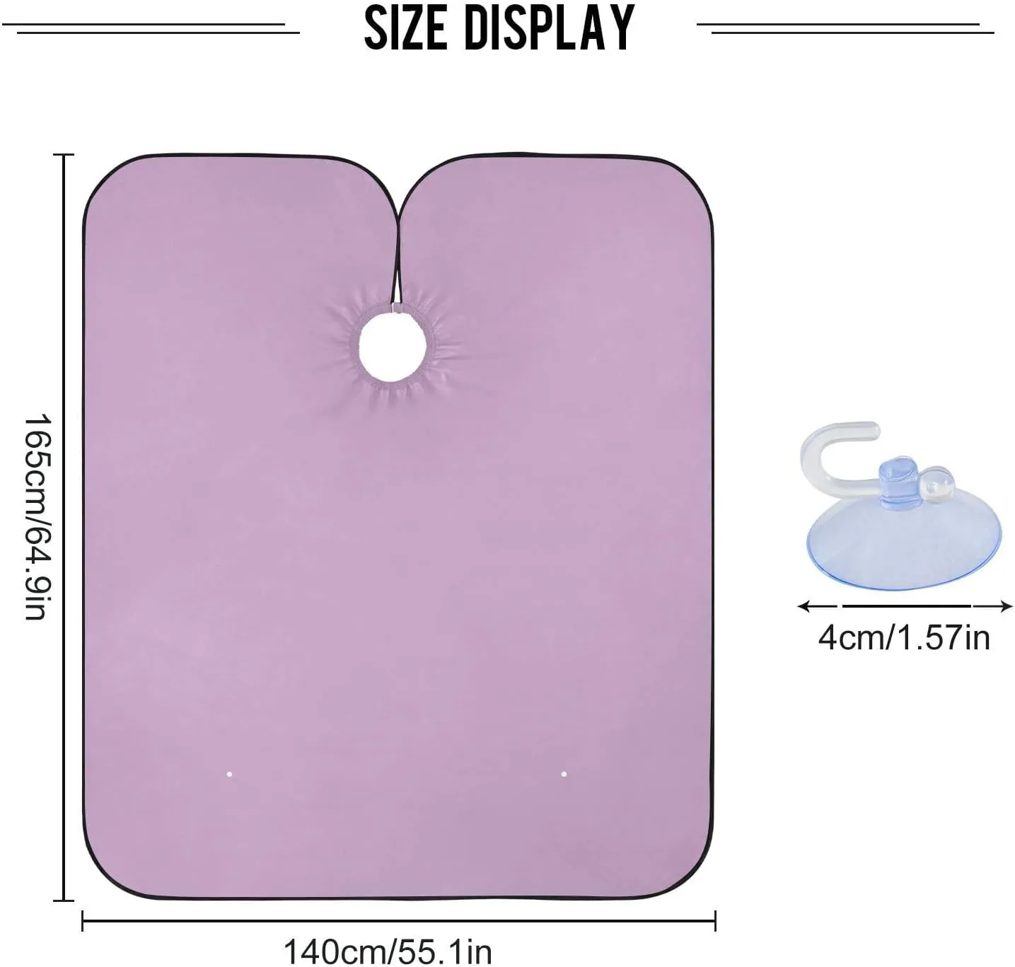 Medium Lavender Magenta Barber Cape and Apron Hair Color Cape, Hair Cutting Cape Washable