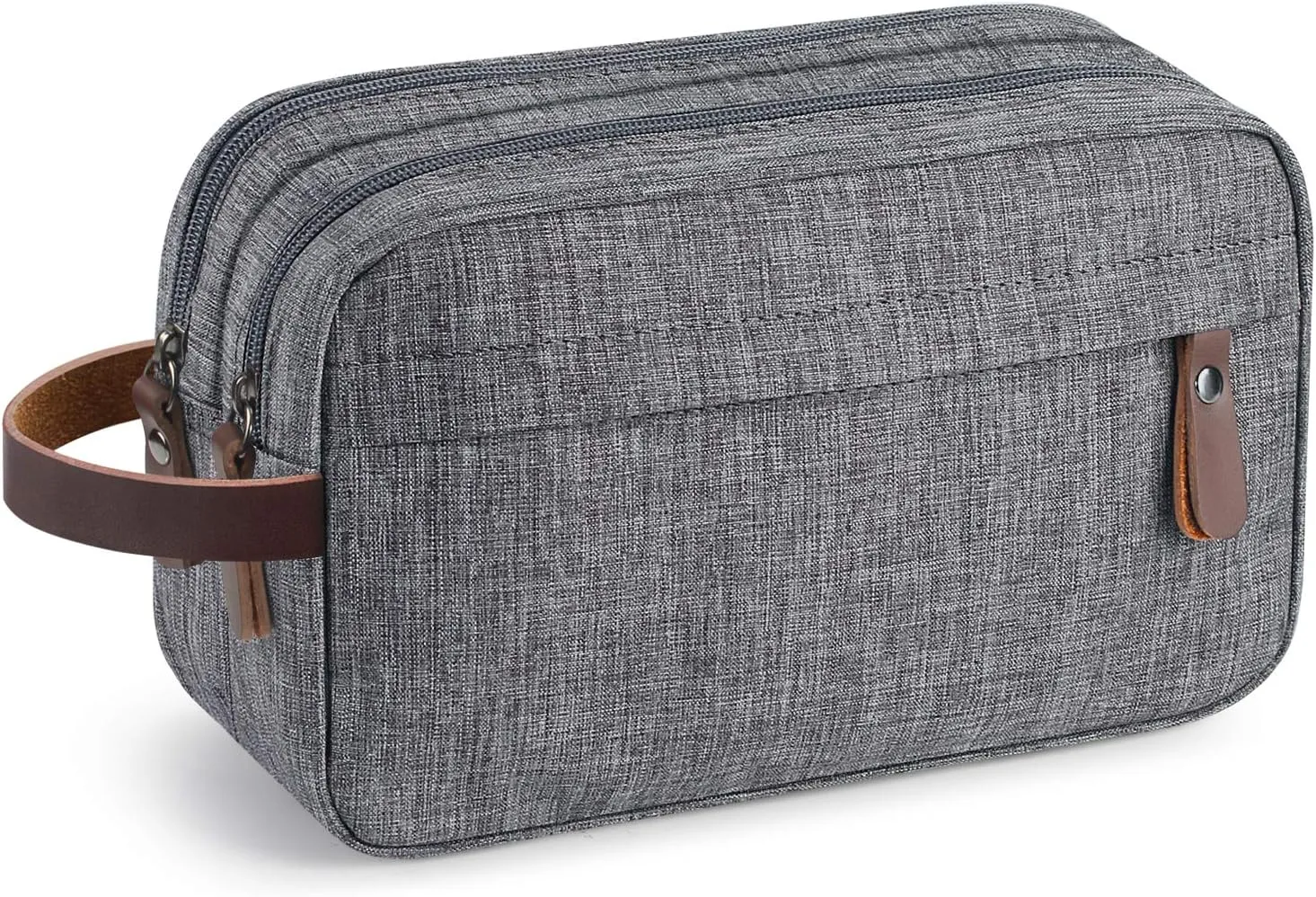 Men Travel Toiletry Organizer Bag Water-resistant Shaving Dopp Kit Bathroom Bag Grey