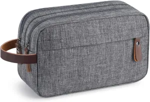 Men Travel Toiletry Organizer Bag Water-resistant Shaving Dopp Kit Bathroom Bag Grey
